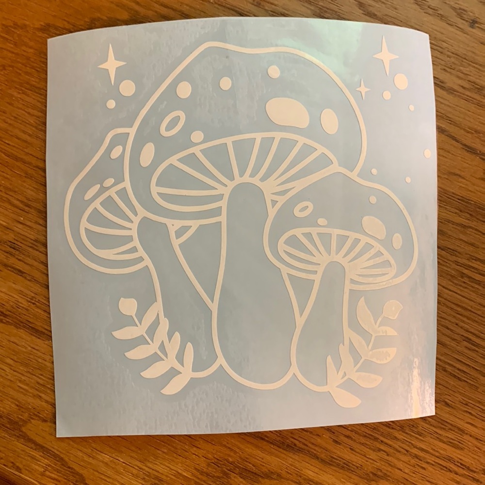 Mushroom vinyl decal